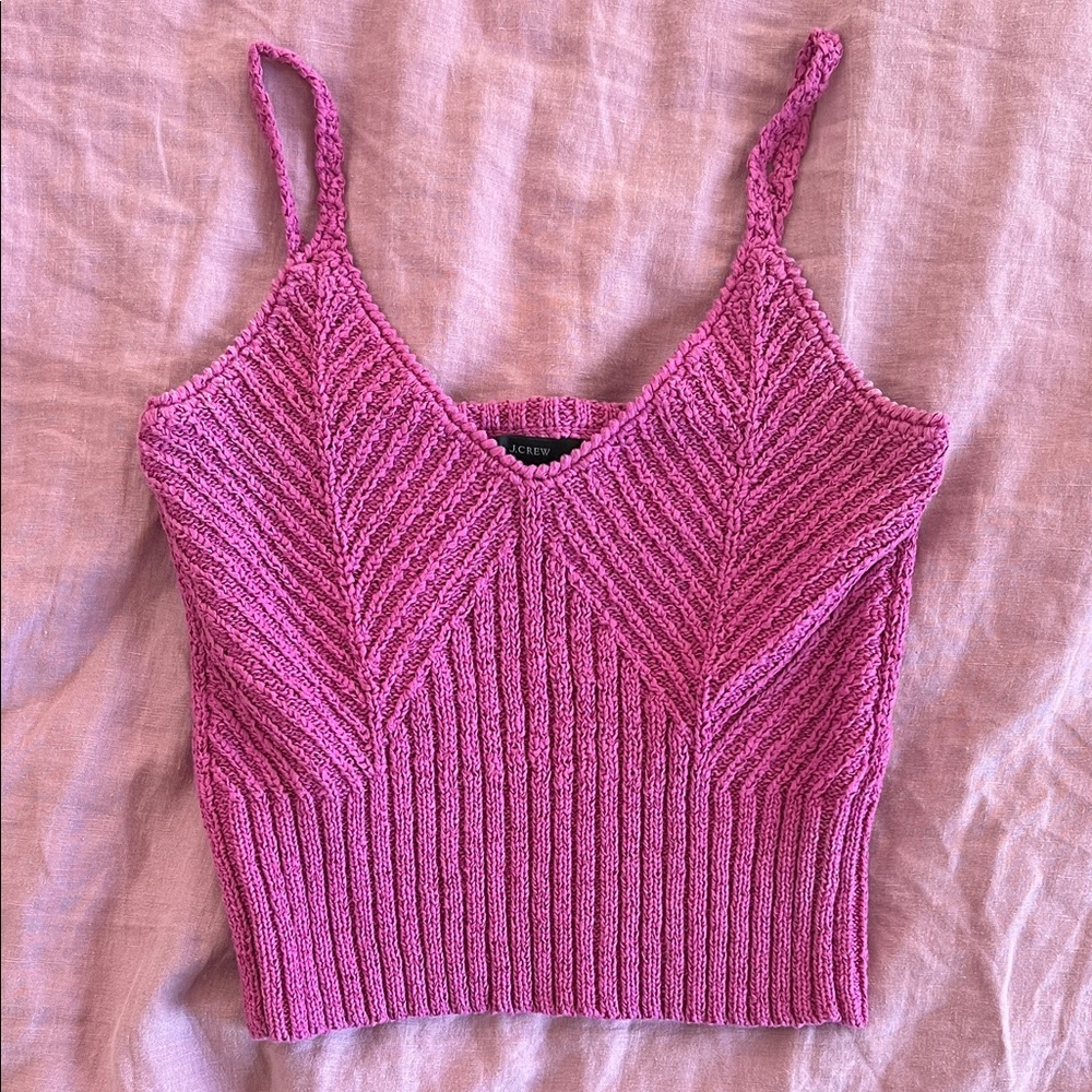 J. Crew Magenta Knit Camisole